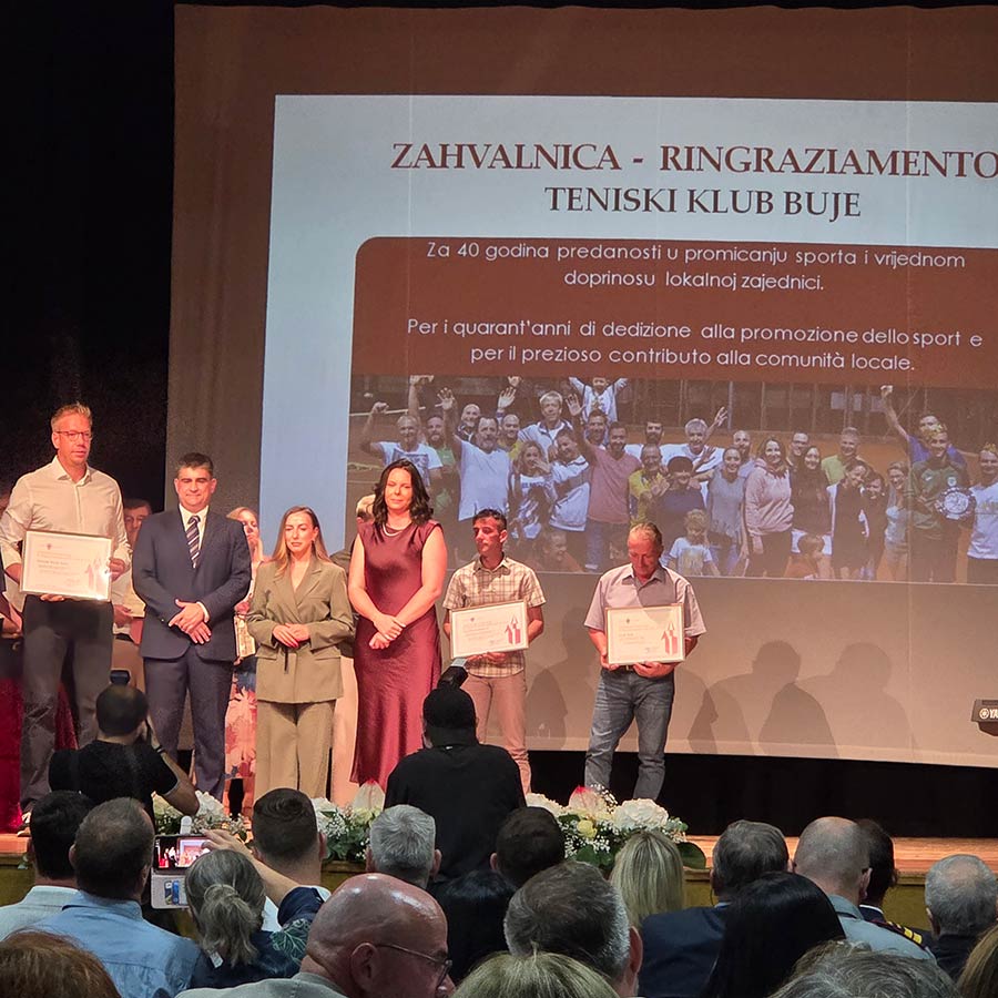 Tenis klub Buje dobitnik priznanja za 40 godina rada